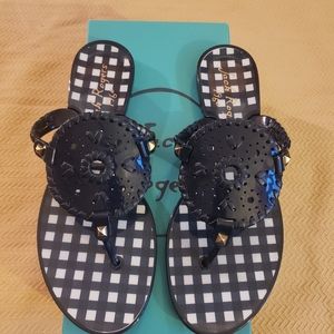 Brand New Jack Rogers Gingham Georgica Jellys